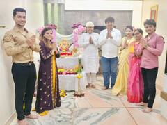 Kartiki Gaikwad : कार्तिकी गायकवाडच्या घरी बाप्पाचं जल्लोषात आगमन; पाहा फोटो