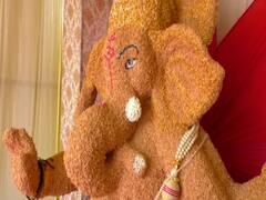 Pandharpur News : पंढरपुरात आकर्षक बाप्पांच्या मूर्ती; 200 किलो गव्हाची मूर्ती पाहण्यासाठी नागरिकांची गर्दी