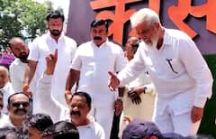 Dada Bhuse : दादा भुसेंचे उदघाटन सुरु असताना '50 खोके एकदम ओके' च्या घोषणा, शेतकऱ्यांनी दाखविले काळे झेंडे