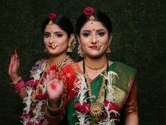 अमरावती : जुळ्या बहिणींनी गौरीचं मनमोहित करणारं साकारलं रूप