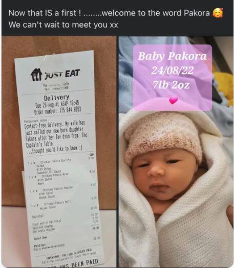 British couple named son Pakora: Husband and wife liked Indian dish, netizens said - next child's name will be Samosa ਬ੍ਰਿਟਿਸ਼ ਜੋੜੇ ਨੇ ਬੇਟੇ ਦਾ ਨਾਂ ਰੱਖਿਆ ਪਕੌੜਾ: ਪਤੀ-ਪਤਨੀ ਨੂੰ ਪਸੰਦ ਆਈ ਭਾਰਤੀ ਡਿਸ਼