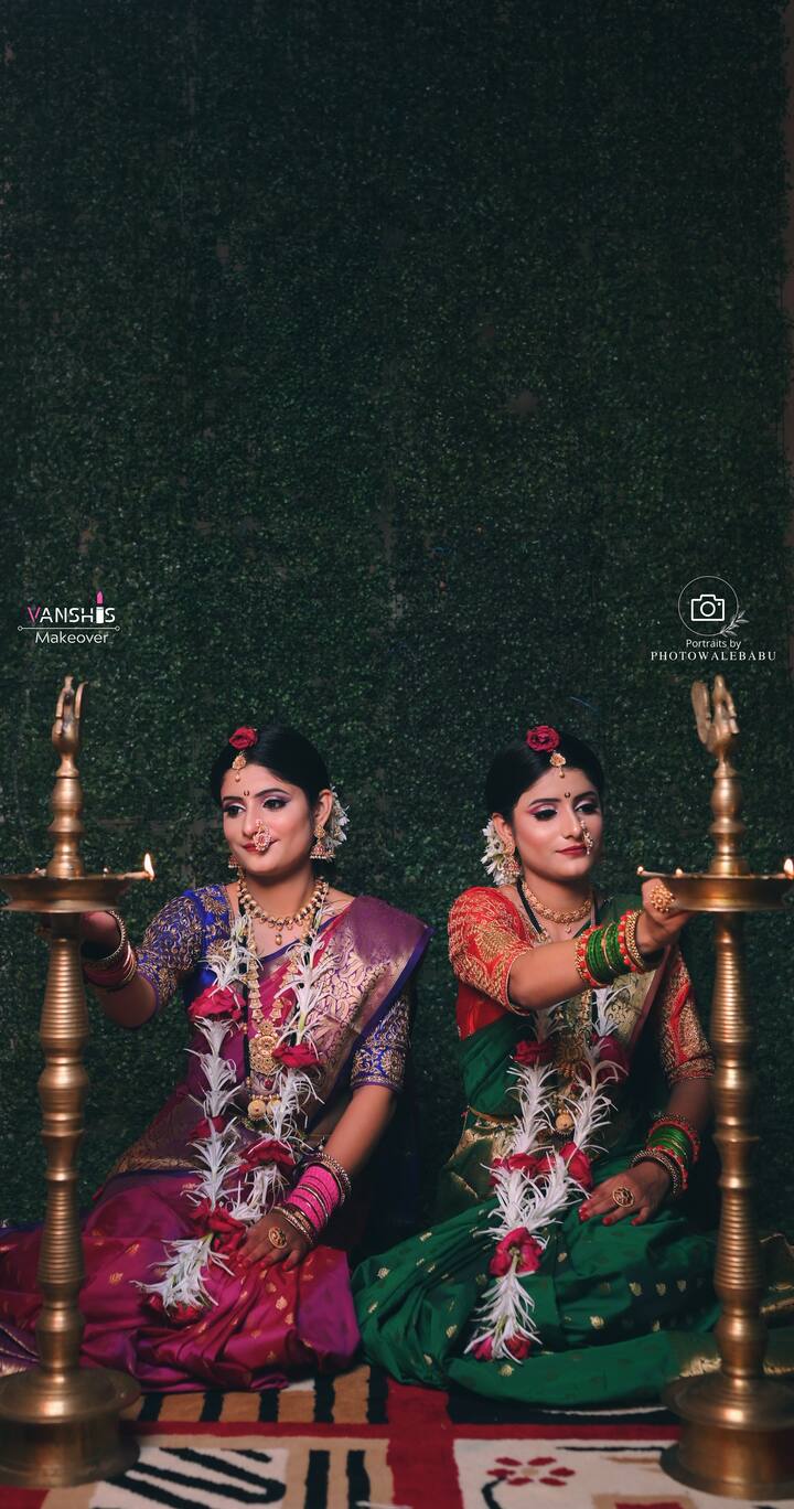 अमरावती : जुळ्या बहिणींना गौरीचं मनमोहित करणारं साकारलं रूप