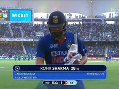 देखिए कैसे चौकों-छक्कों की बारिश कर रहे रोहित हुए आउट, हारिस की गेंद पर खुशदिल ने पकड़ा बेहतरीन कैच