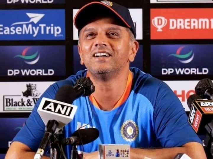 India Vs Pakistan Rahul Dravid Denied Says Four Letters Word In Press Conference Asia cup 2022 IND vs PAK: Rahul Dravid એ 4 અક્ષરનો આ શબ્દ પ્રેસ કોન્ફરન્સમાં બોલવા ના પાડી અને હસી પડ્યો, જુઓ વીડિયો