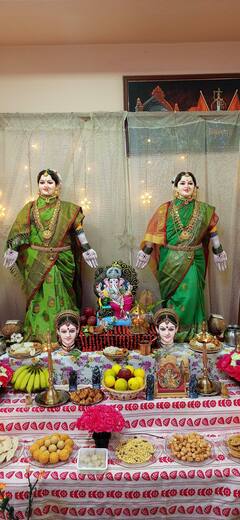 Gauri Aras Competition 2022 : गौरी पूजनाचा दिवस मोठ्या उत्साहात साजरा