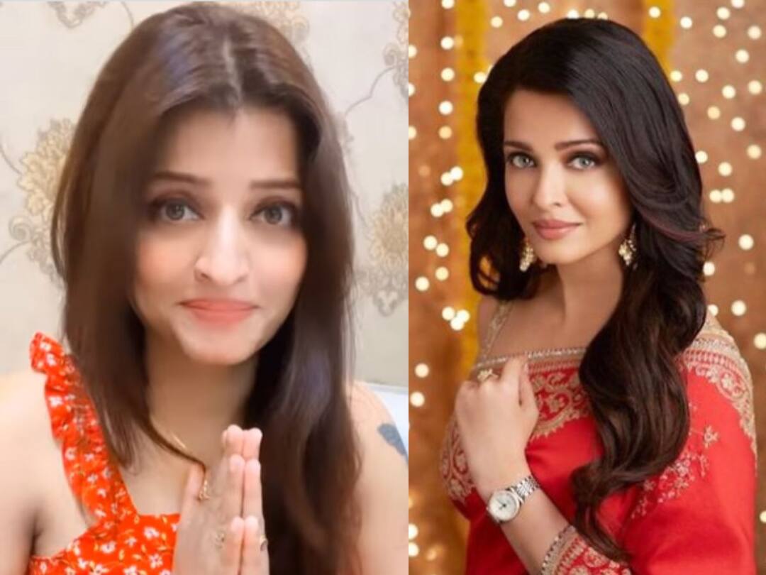 Aishwarya rai look alike girl video viral on social media Aishwarya Rai : 'सेम टू सेम'; ऐश्वर्यासारख्या दिसरणाऱ्या तरुणीची सोशल मीडियावर चर्चा