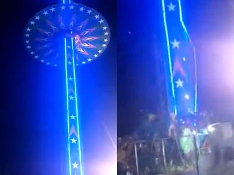 Punjab: 16 people including children injured as Spinning swing falls down abruptly in Dushera grounds of Phase-8 in Mohali Watch Video: சுழன்றுகொண்டே சுற்றிய ராட்சச ராட்டினம்... திடீரென்று கீழே விழும் வீடியோ.. 16 பேர் காயம்..