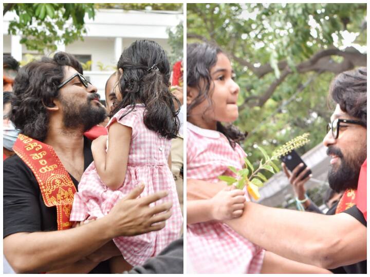 Allu Arjun Celebrates Ganesh Visarjan With Daughter Arha And The Team - Watch