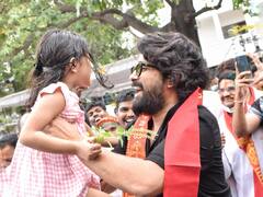 Allu Arjun: గణేష్ నిమజ్జనంలో కూతురు అర్హతో కలిసి సందడి చేసిన అల్లు అర్జున్