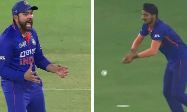 India vs Pakistan: India vs Pakistan, Asia Cup 2022: Rohit Sharma furious at Arshdeep Singh for dropping easy catch India vs Pakistan: પાકિસ્તાન સામે અર્શદીપ સિંહે છોડ્યો કેચ, ગુસ્સાથી લાલચોળ થયો રોહિત શર્મા, જુઓ Video