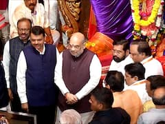 PHOTO : केंद्रीय गृहमंत्री अमित शाह सहकुटुंब लालबागच्या राजाच्या चरणी नतमस्तक