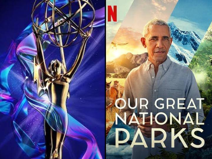 former US President Barack Obama wins Emmy Awards for netflix Our Great National Parks show Emmy Awards 2022: नेटफ्लिक्स के शो में आवाज देने के लिए बराक ओबामा ने जीता एमी अवॉर्ड, इस सीरीज को किया नरेट