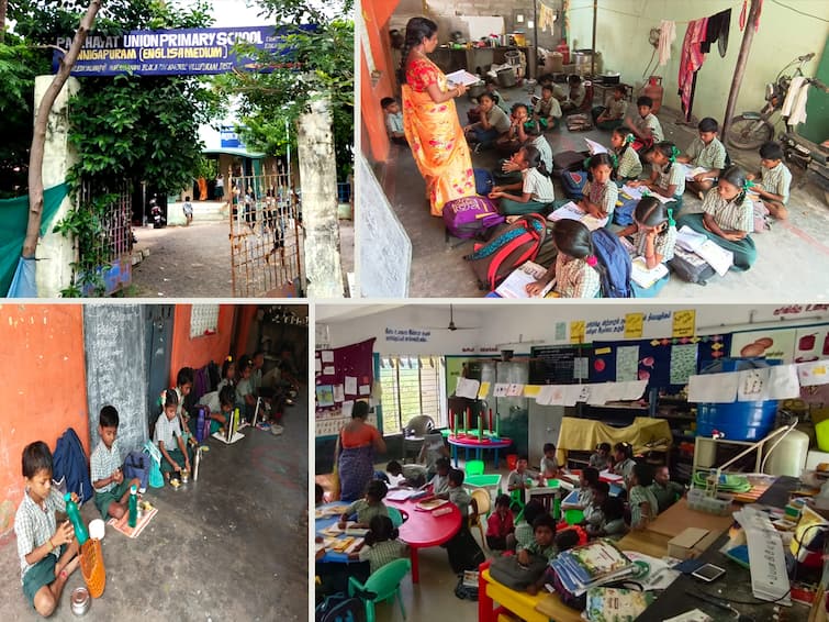 Villupuram: There is no building facility in the school near Tindivanam; The woes of home education TNN திண்டிவனம் அருகே கட்டிட வசதி இல்லாத பள்ளி; வீடுகளில் கல்வி கற்பிக்கப்படும் அவலம்