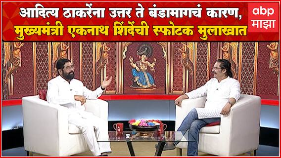 CM Eknath Shinde Full : आदित्य ठाकरेंना उत्तर ते बंडा मागचं कारण, एकनाथ शिंदेंची स्फोटक मुलाखात
