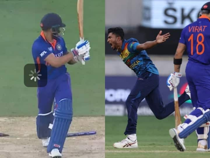 India vs Sri Lanka Virat Kohli out by dilshan Madushanka Super Four Match 3 Asia Cup 2022 VIDEO: श्रीलंकाई गेंदबाज दिलशान ने भारत को दिया करारा झटका, वीडियो में देखें कैसे आउट हुए विराट कोहली