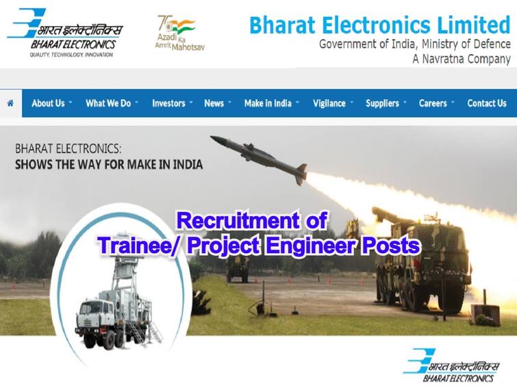 Bharat Electronics Limited invites applications for the recruitment of  Engineer Posts on temporary basis for its Software Development Centre, Vizag AP BEL Jobs: భారత్ ‌ఎలక్ట్రానిక్స్‌ లిమిటెడ్‌లో 100 ఇంజినీర్‌ పోస్టులు, అర్హతలివే!