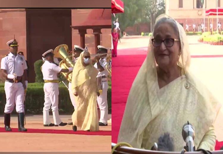 Sheikh Hasina Grand welcome at Rashtrapati Bhavan Know what Bangladesh PM says Sheikh Hasina का राष्ट्रपति भवन में ग्रैंड वेलकम, बोलीं- दोस्ती से निपटाएंगे समस्याएं, मुक्ति संग्राम के लिए भारतीयों का आभार