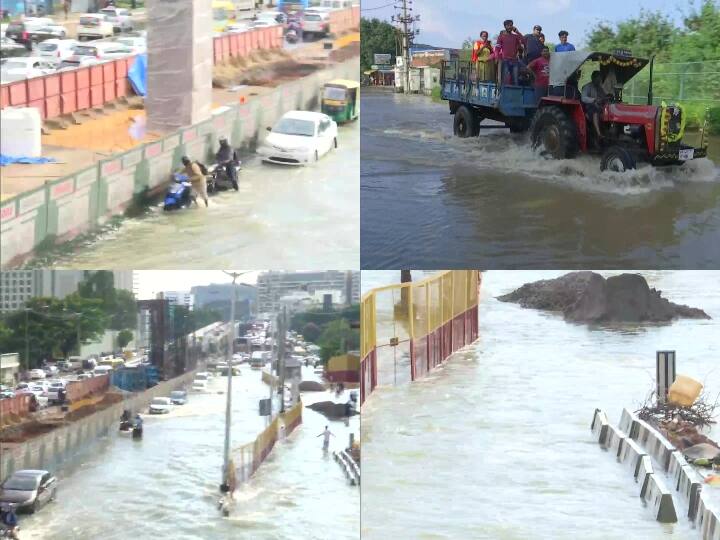 Karnataka Heavy Rains Bengaluru Flooded Waterlogging in Streets and Submerged Residential Areas Karnataka Heavy Rain: कर्नाटक में भारी बारिश बनी मुसीबत, बेंगलुरु में जल भराव से बेहाल हुए लोग, हुबली में घरों में घुसा पानी