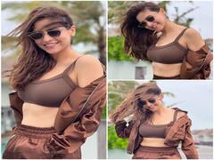 Aamna Sharif ने ब्राउन जैकेट में कराया फोटोशूट, किलर पोज देख फैंस बोले- चॉकलेटी आमना