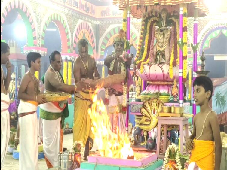 Vanamutty Perumal Temple Kumbabhishekam on 9th TNN மயிலாடுதுறை: வானமுட்டி பெருமாள் கோயில் கும்பாபிஷேகம்..! யாக சாலை பூஜை தொடக்கம்..!