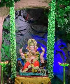 Photo : अंबोलीत गणपती बाप्पापुढं आकर्षक सजावट