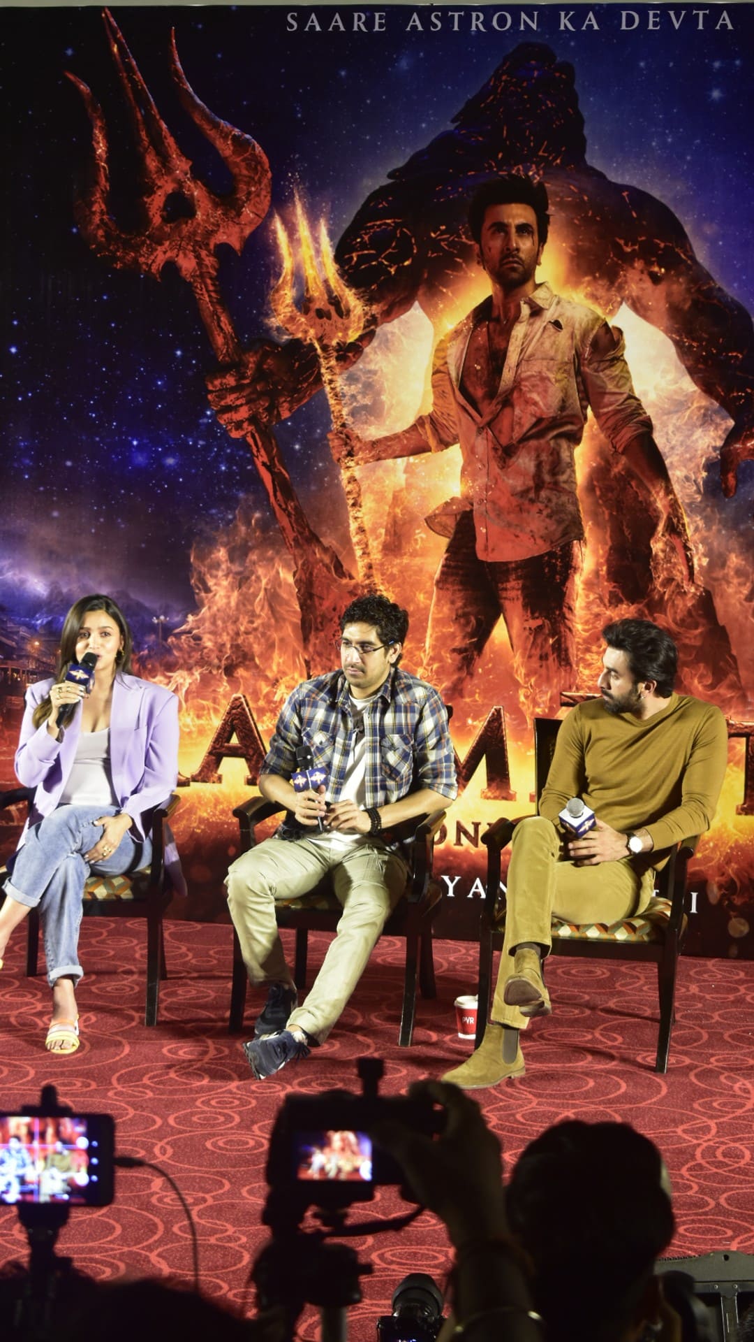 Ranbir Kapoor, Alia Bhatt and Ayan Mukerji were in the national capital for 'Brahmastra' promotions.