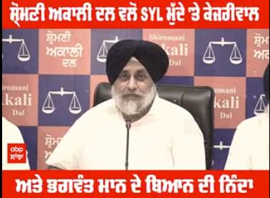 Shiromani Akali Dal ਵਲੋਂ SYL ਮੁੱਦੇ 'ਤੇ Kejriwal ਅਤੇ Bhagwant Maan ਦੇ ਬਿਆਨ ਦੀ ਨਿੰਦਾ
