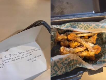 man ordered chicken wings got chicken bones shares video in instagram ஆர்டர் வந்த சிக்கனை சாப்பிட்டுவிட்டு எலும்பை டெலிவரி செய்த நபர்’ - இன்ஸ்டா வைரல்!