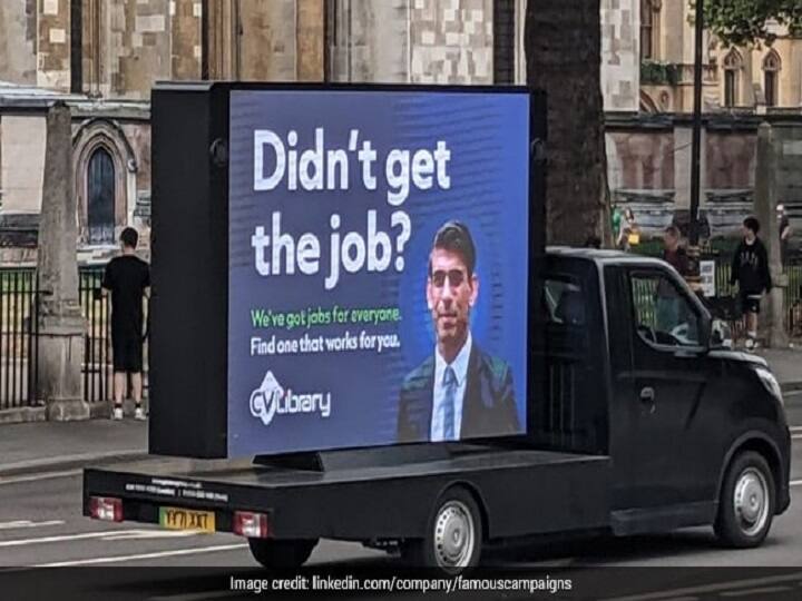 UK Job Firm Takes A Dig At Rishi Sunak Who Lost To Liz Truss Rishi Sunak : வேலை இல்லையா? நாங்க தருகிறோம்.! தேர்தலில் தோற்ற ரிஷி சுனக்கை கலாய்த்து விளம்பரம்!