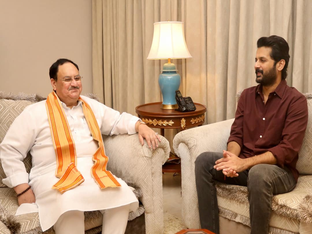 Nikhil and Nithiin: did BJP leaders confuse names? బీజేపీ నేతలు తికమక? నిఖిల్‌కు బదులు నితిన్‌ను కలిసిన జేపీ నడ్డా?