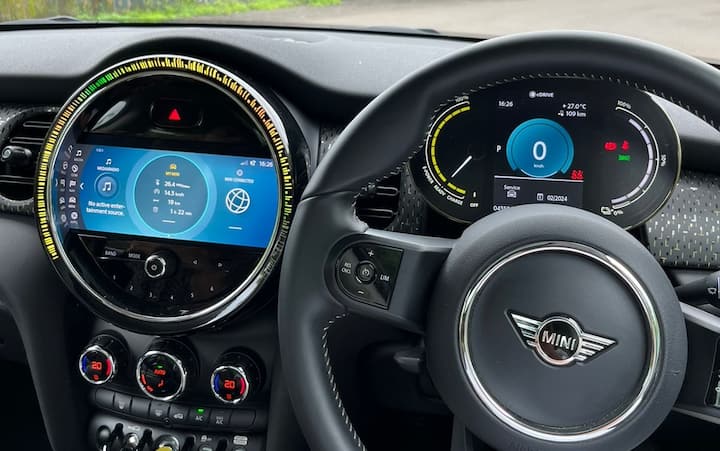 The interior continues to be colourful and different with colour accents while the new Mini Cooper gets a digital instrument cluster. That aside, it is fully loaded with features like a glass roof, a Harman Kardon audio system, sport seats and more.