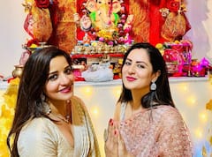 गणपति बप्पा की भक्ति में डूबीं भोजपुरी एक्ट्रेस Monalisa ने शेयर की तस्वीरें, गोल्डन साड़ी में लगीं बेहद खूबसूरत