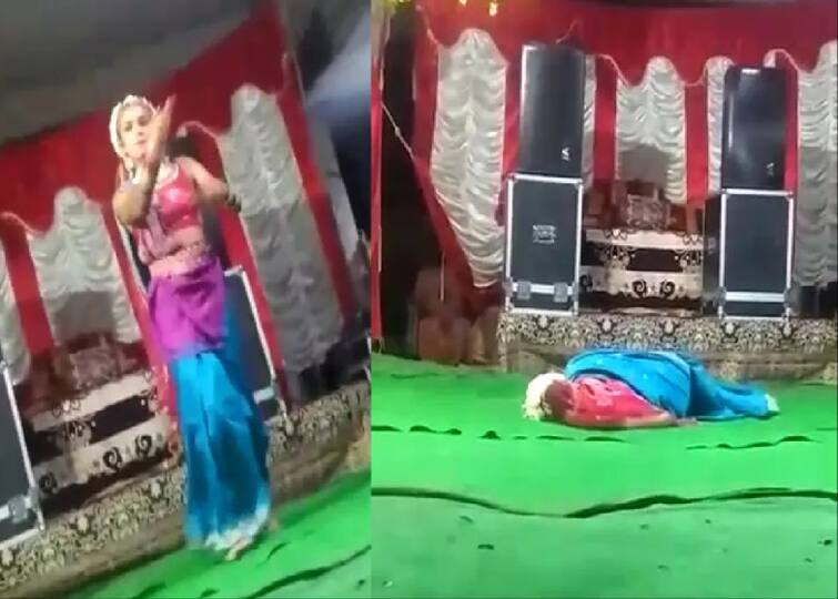 Jammu parvati died of a heart attack while dancing in jagran people kept clapping ગણેશ ઉત્સવમાં સ્ટેજ પર ડાન્સ કરતો આ કલાકાર ઢળી પડ્યો,  અચાનક  થઇ ગયું મોત,જુઓ વીડિયો