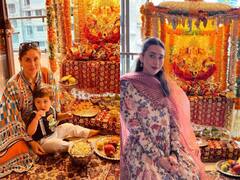 करीना-करिश्मा ने जेह बाबा के साथ ऐसे मनाई गणेश चतुर्थी, गणपति बप्पे के साथ शेयर कीं तस्वीरें