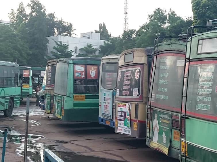 thiruvarur bus depo employees strike TNN திருவாரூரில் அரசு பேருந்து டிரைவர், நடத்துனர்கள் வேலை நிறுத்தம் - பயணிகள் அவதி