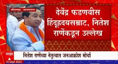 Nitesh Rane On Devendra Fadnavis: फडणवीसांचा राणेंकडून 'हिंदूहृदयसम्राट' असा उल्लेख'