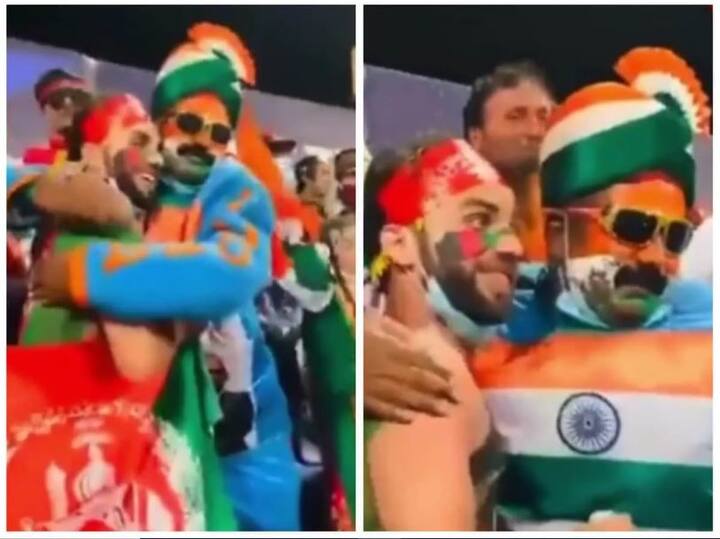 India-Afghanistan match hugging in stadium during, both countries fans raised slogans of Indo-Afghanistan Zindabaad ਪਾਕਿਸਤਾਨੀਆਂ ਨੂੰ ਕੁੱਟਣ ਵਾਲੇ ਅਫਗਾਨ ਫੈਨਸ ਨੇ ਭਾਰਤੀ ਕ੍ਰਿਕਟ ਫੈਨਸ ਨੂੰ ਪਾਈ ਜੱਫੀ, ਲਾਏ ਭਾਰਤ-ਅਫਗਾਨਿਸਤਾਨ ਜ਼ਿੰਦਾਬਾਦ ਦੇ ਨਾਅਰੇ