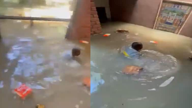 Bengaluru Flood Watch the video of a man who reached his bedroom by swimming in water Bengaluru Floods: ਪਾਣੀ 'ਚ ਤੈਰਦਾ ਹੋਇਆ ਆਪਣੇ ਘਰ ਦੇ ਬੈੱਡਰੂਮ ਤੱਕ ਪਹੁੰਚਿਆ ਆਦਮੀ, ਦੇਖੋ ਵੀਡੀਓ