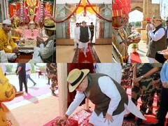 पाकिस्तान सीमा पर जवानों की रक्षा करने वाली तनोट माता के गृह मंत्री अमित शाह ने किए दर्शन, कॉम्प्लेक्स परियोजना किया का शिलान्यास