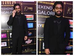 अल्लू अर्जुन को मिला बेस्ट एक्टर अवॉर्ड, ब्लैक आउटफिट में पोज़ देते हुए लगे 'फायर'