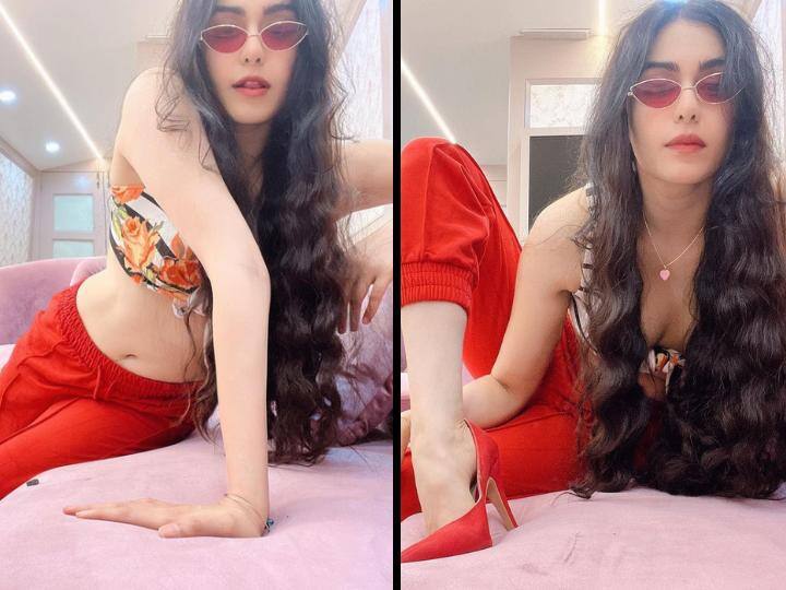 अदा शर्मा की इन फोटो में आप देख सकते हैं कि उन्होंने रेड कलर की पैंट, ब्रालेट और स्टाइलिश सनग्लासेज पहने हुए हैं.