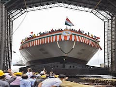 Indian Navy Launches Stealth Frigate 'Taragiri', Built By Mazagon Dock Shipbuilders