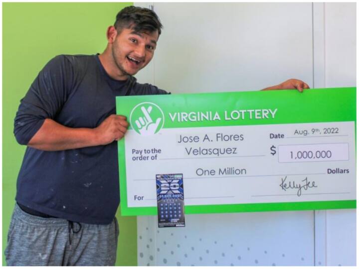 Lottery News: Man won 1 million dollar lottery jackpot in America Virginia Lottery: इस शख्स पर हुई रुपयों की बारिश, करने गया था 600 डॉलर जीत का दावा, लॉटरी में लगा 1 मिलियन डॉलर का जैकपॉट