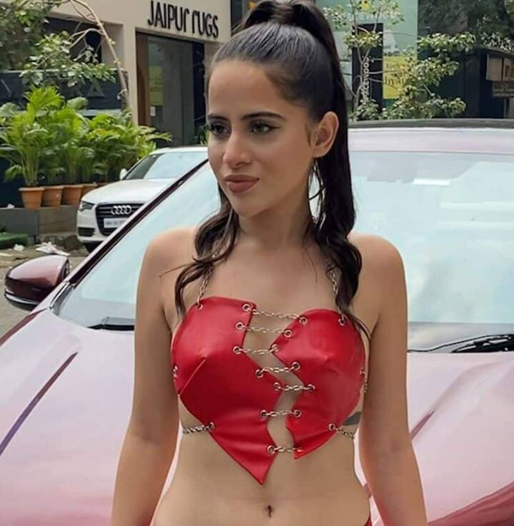 આ વાયરલ તસવીરોમાં તૂટેલા દિલ જેવો ડ્રેસ પહેરેલી ઉર્ફી જાવેદ બેકલેસ છે. તેનો આ લુક ફેન્સને ખૂબ જ પસંદ આવી રહ્યો છે.