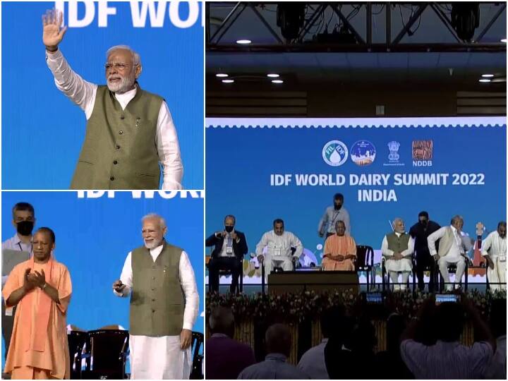 प्रधानमंत्री नरेन्द्र मोदी ने आज ग्रेटर नोएडा के इंडिया एक्सपो सेंटर एंड मार्ट में अंतरराष्ट्रीय डेयरी संघ विश्व डेयरी सम्मेलन (आईडीएफ डब्ल्यूडीएस) 2022 का उद्घाटन किया.