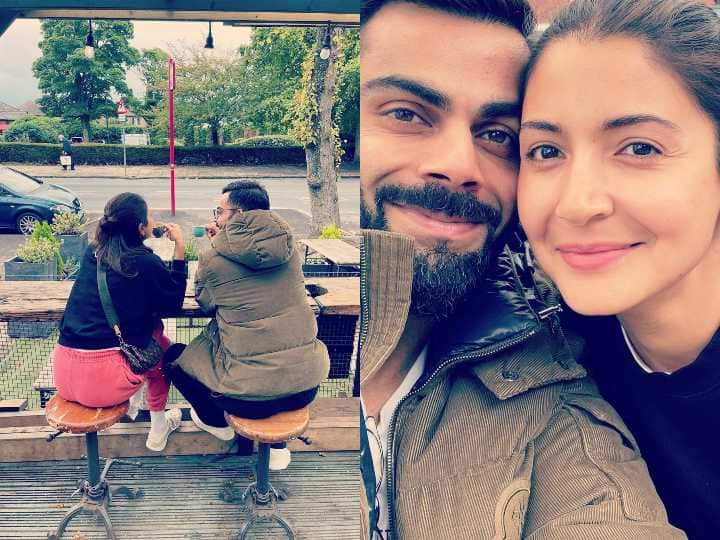 Anushka Sharma Virat Kohli Romantic Coffee Date: सड़क किनारे कॉफी का लुफ्त उठाता हुआ यह कपल साथ में हंसता-गुदगुदाता नजर आ रहा है.