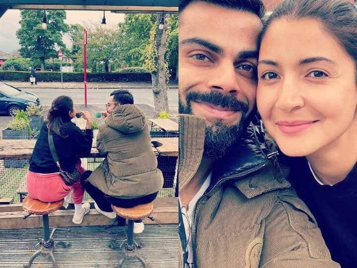 Anushka-Virat Photos: વિરાટ કોહલી અને અનુષ્કા શર્મા રસ્તાના કિનારે કોફીની મજા માણતા સાથે હસતા જોવા મળ્યા.