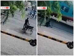 रिक्शा चालक को छूकर निकली मौत, होश उड़ा देगा खौफनाक वीडियो