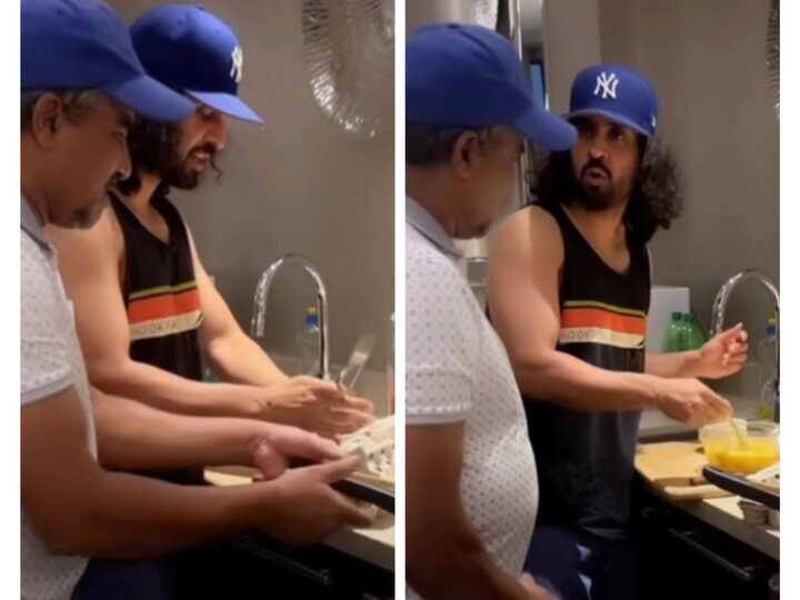 punjabi singer and actor diljit dosanjh shares funny video with his cook watch here Diljit Dosanjh: ਦਿਲਜੀਤ ਦੋਸਾਂਝ ਨੇ ਆਪਣੇ ਕੁੱਕ ਨੂੰ ਦੇ ਦਿੱਤੀ ਖਾਣਾ ਬਣਾਉਣ ਦੀ ਟਰੇਨਿੰਗ, ਸ਼ੇਅਰ ਕੀਤੀ ਫ਼ਨੀ ਵੀਡੀਓ