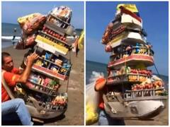 पानी का जहाज लेकर निकला सामान बेचने, आइडिया देख रह जाएंगे दंग